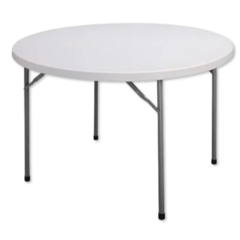 5 foot round folding table available for rental